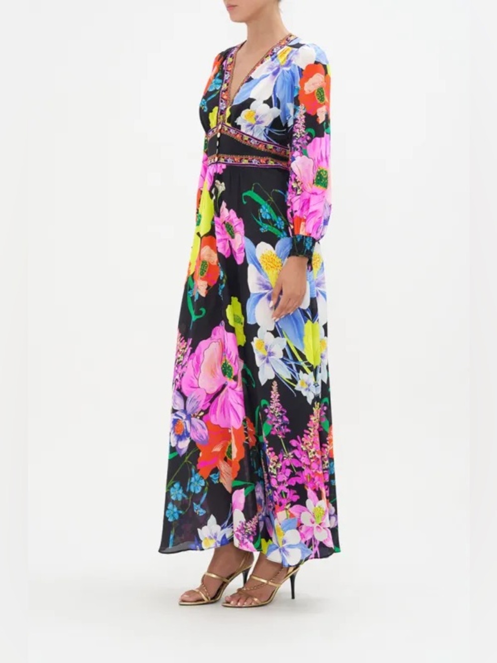 Camilla Away with the fairies silk maxi dress - Picture 4 of 7